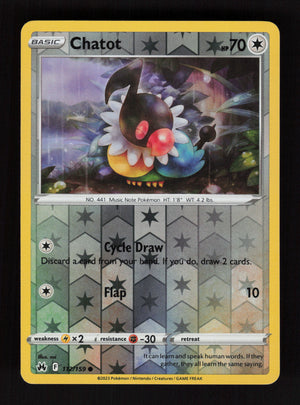 Chatot 112/159 - Reverse Holo - Crown Zenith