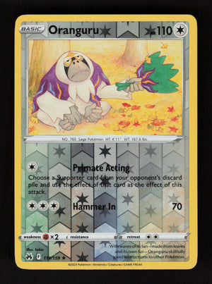 Oranguru 119/159 - Reverse Holo - Crown Zenith