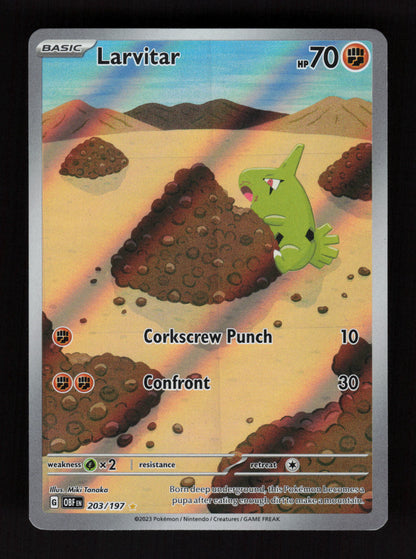 Larvitar 203/197 - Illustration Rare - SV03: Obsidian Flames