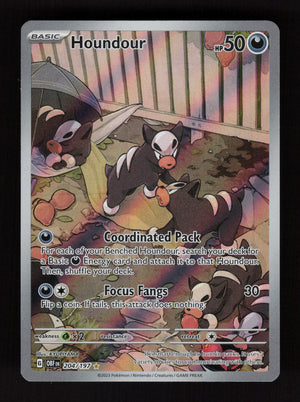 Houndour 204/197 - Illustration Rare - SV03: Obsidian Flames