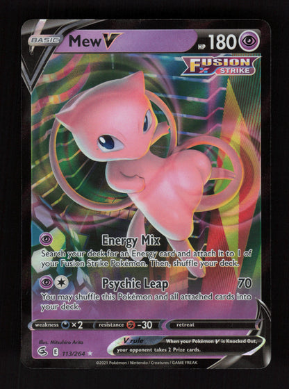 Mew V 113/264 - Ultra Rare - SWSH08: Fusion Strike