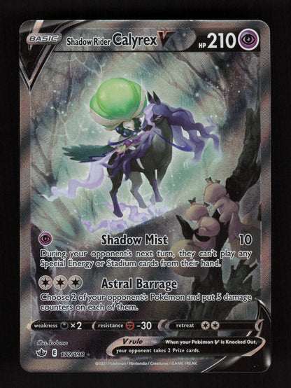 Shadow Rider Calyrex V 172/198 - Ultra Rare - Chilling Reign