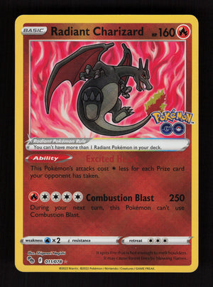 Radiant Charizard 011/078  - Radiant Rare - Pokemon GO