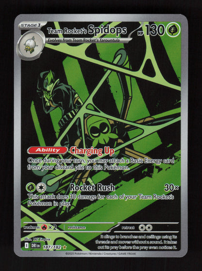 Team Rocket's Spidops 187/182 - Illustration Rare - Destined Rivals