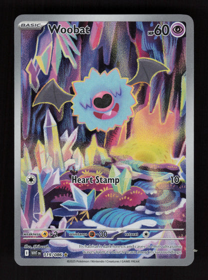woobat 119/086 - Illustration Rare - White Flare