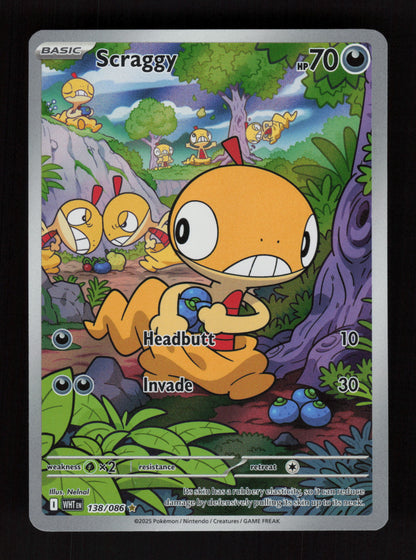 Scraggy 138/086 - Illustration Rare - White Flare