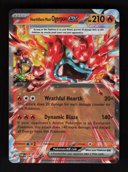 Hearthflame Mask Ogerpon ex 040/167 - Double Rare - SV06: Twilight Masquerade