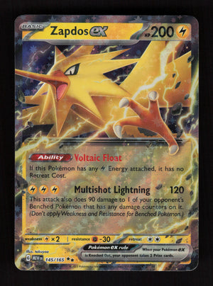Zapdos ex 145/165 - Double Rare - 151 MEW