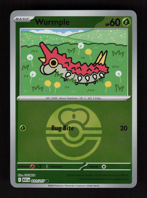 Wurmple 011/217- Ball Reverse Holo - Ascended Heroes