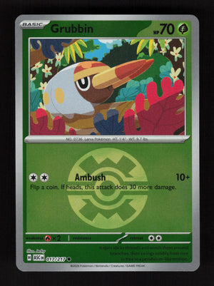 Grubbin 017/217- Ball Reverse Holo - Ascended Heroes