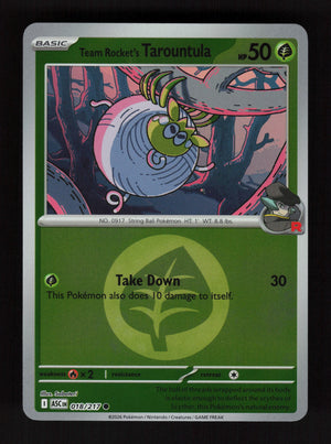 Team Rocket's Tarountula 018/217- Energy Reverse Holo - Ascended Heroes
