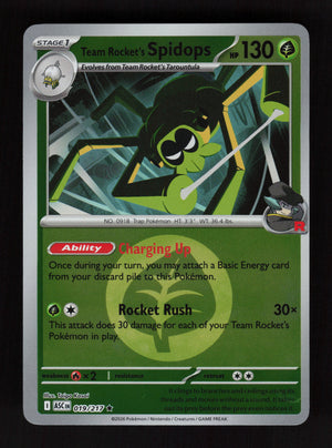 Team Rocket's Spidops 019/217- Energy Reverse Holo - Ascended Heroes