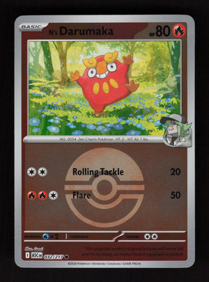 N's Darumaka 032/217- Ball Reverse Holo - Ascended Heroes