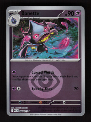 Banette 091/217 - Energy Reverse Holo - Ascended Heroes
