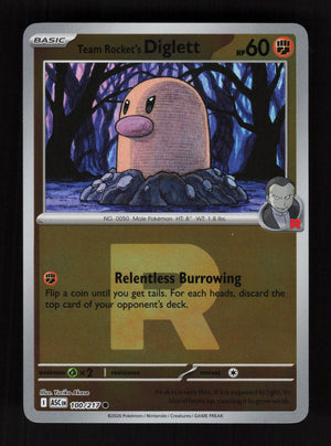 Team Rocket's Diglett 100/217 - Ball Reverse Holo - Ascended Heroes