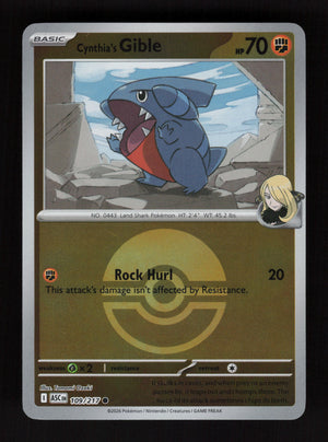 Cynthia's Gible 109/217 - Ball Reverse Holo - Ascended Heroes