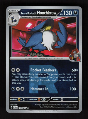 Team Rocket's Honchkrow 127/217 - Ball Reverse Holo - Ascended Heroes