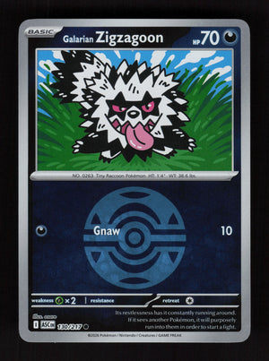 Galarian Zigzagoon 130/217 - Ball Reverse Holo - Ascended Heroes