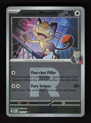 Team Rocket's Meowth 161/217 - Ball Reverse Holo - Ascended Heroes