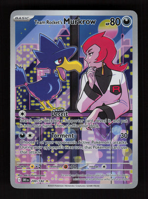 Team Rocket's Murkrow 200/182 - Illustration Rare - Destined Rivals