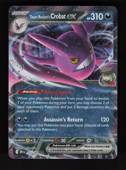 Team Rocket's Crobat ex 122/182 - Double Rare - Destined Rivals