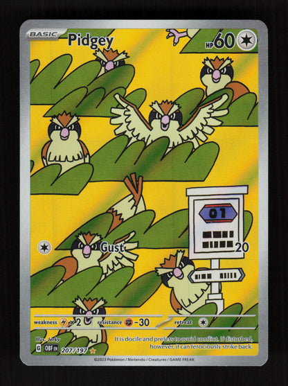 Pidgey 207/197 - Illustration Rare - SV03: Obsidian Flames