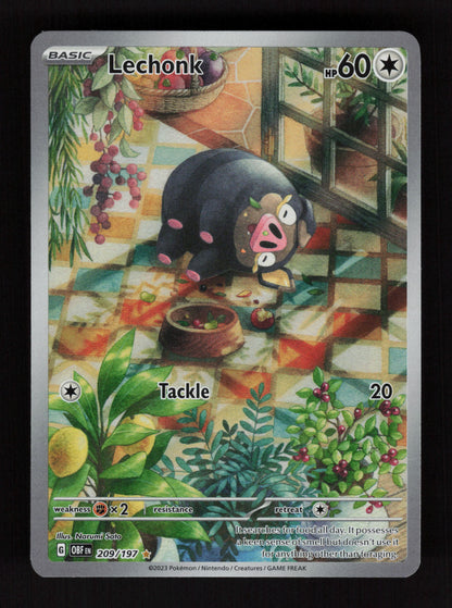 Lechonk 209/197 - Illustration Rare - SV03: Obsidian Flames