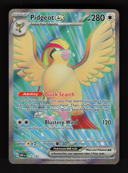 Pidgeot ex 217/197 - Ultra Rare - SV03: Obsidian Flames