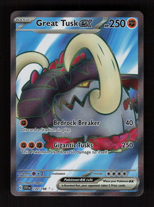 Great Tusk ex 230/198 - Ultra Rare - Scarlet & Violet Base Set