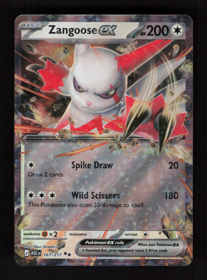 Zangoose ex 167/217 - Double Rare - Ascended Heroes