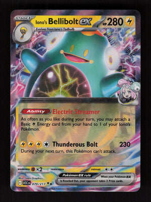 Iono's Bellibolt ex 070/217 - Double Rare - Ascended Heroes