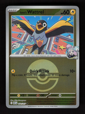 Iono's Wattrel 071/217 - Ball Reverse Holo - Ascended Heroes