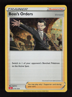 Boss's Orders 019/034 CLC - Classic Collection - Trading Card Game Classic