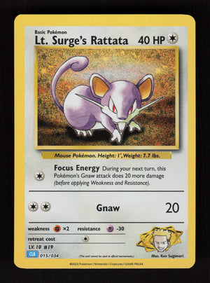 Lt. Surge's Rattata 015/034 - Classic Collection - Trading Card Game Classic