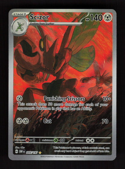 Scizor 205/197 - Illustration Rare - SV03: Obsidian Flames