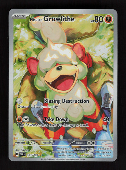 Hisuian Growlithe 181/167 - Illustration Rare - SV06: Twilight Masquerade