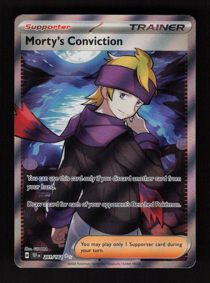 Morty's Conviction 201/162 - Ultra Rare - SV05: Temporal Forces