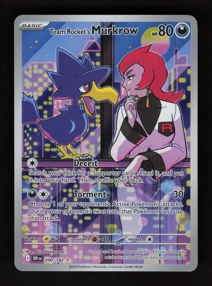 Team Rocket's Murkrow 200/182 - Illustration Rare - Destined Rivals