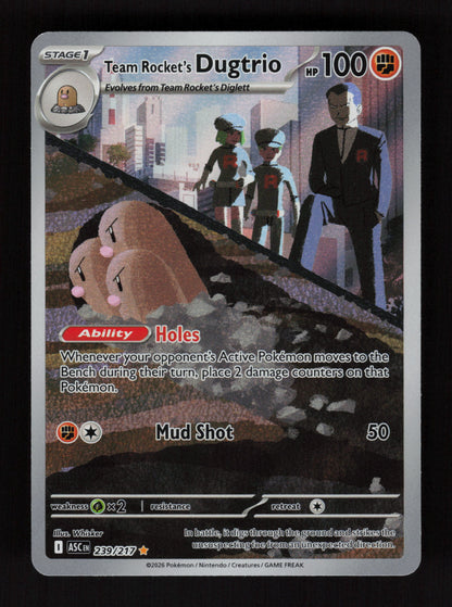 Team Rocket's Dugtrio 239/217 - Illustration Rare - Ascended Heroes