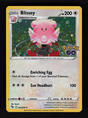 Blissey 052/078 - Cosmos holo - Pokemon GO Promo