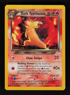 Dark Typhlosion 10/105 - Holo Rare - Neo Destiney