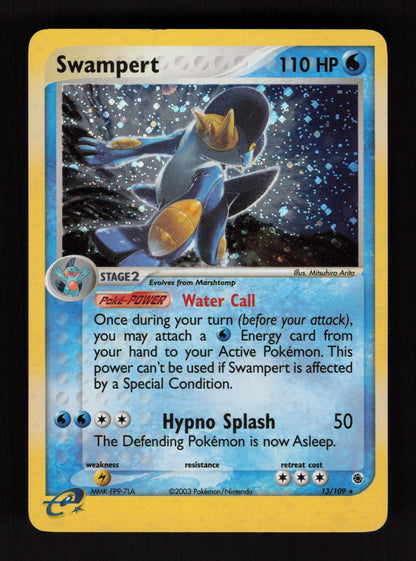 Swampert 13/109 - Holo Rare - EX Ruby & Sapphire