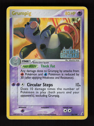 Grumpig 20/100 - reverse holo - Crystal Guardians