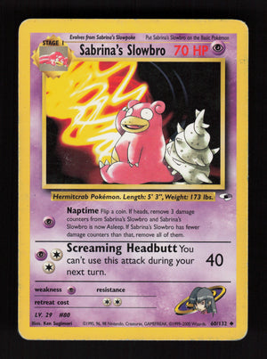 Sabrina's Slowbro 60/132 - Gym Heroes