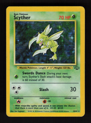 Scyther 10/64 - Holo Rare- Jungle