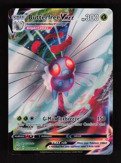 Butterfree VMAX 002/189 - Ultra Rare - SWSH03: Darkness Ablaze