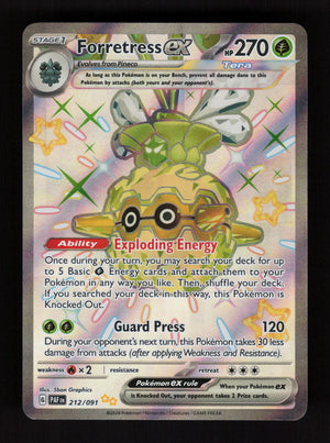 Forretress ex 212/091 - Shiny Ultra Rare - SV: Paldean Fates