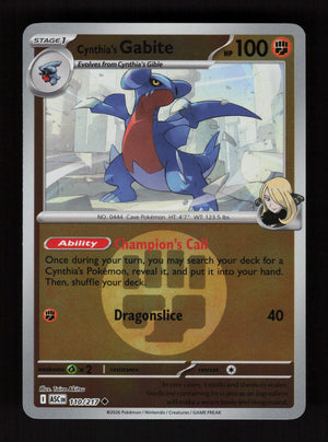 Cynthia's Gabite 110/217 - Energy Reverse Holo - Ascended Heroes