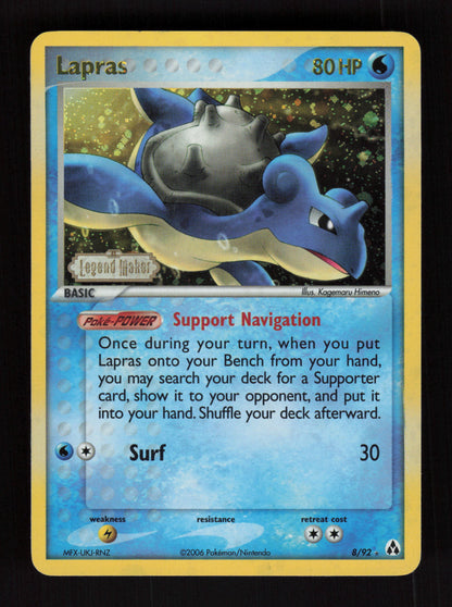 Lapras 8/92 - Reverse Holo - EX Legend Maker