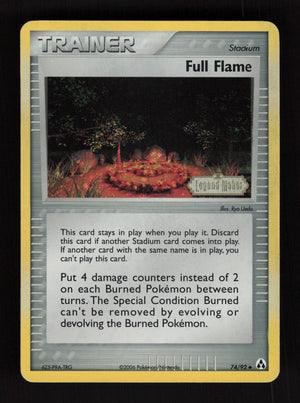 Full Flame 74/92 - Reverse Holo - EX Legend Maker